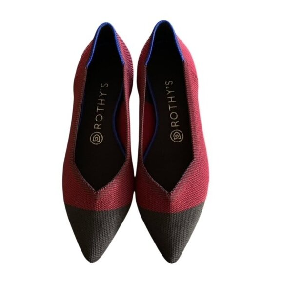 Rothy's Crimson Cap Toe Flats 8 - Picture 2 of 7